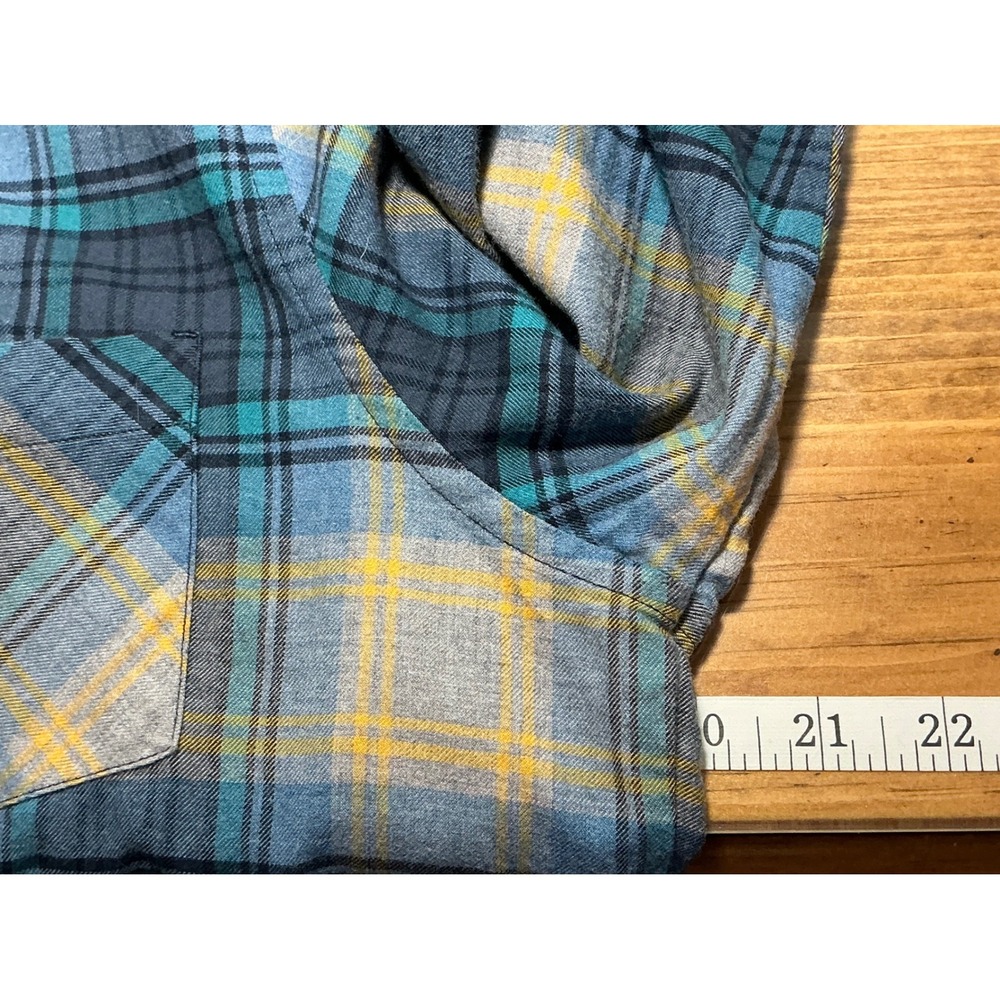 Pendleton Womens Plaid Shirt Cotton Flannel Large Petite Coastal Cabincore Fall - Picture 8 of 10